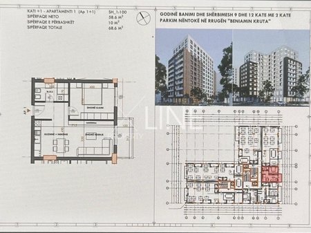Appartamento 1+1 in vendita in via Dritan Hoxha, vicino a Ish Fusha